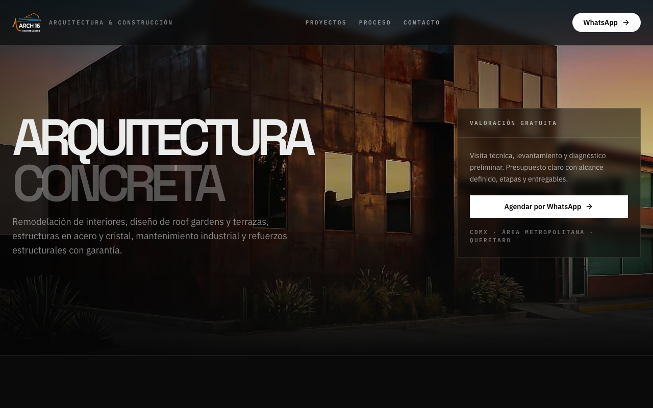 Sitio web de Arch16