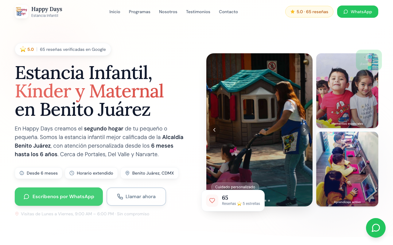Sitio web de Happy Days