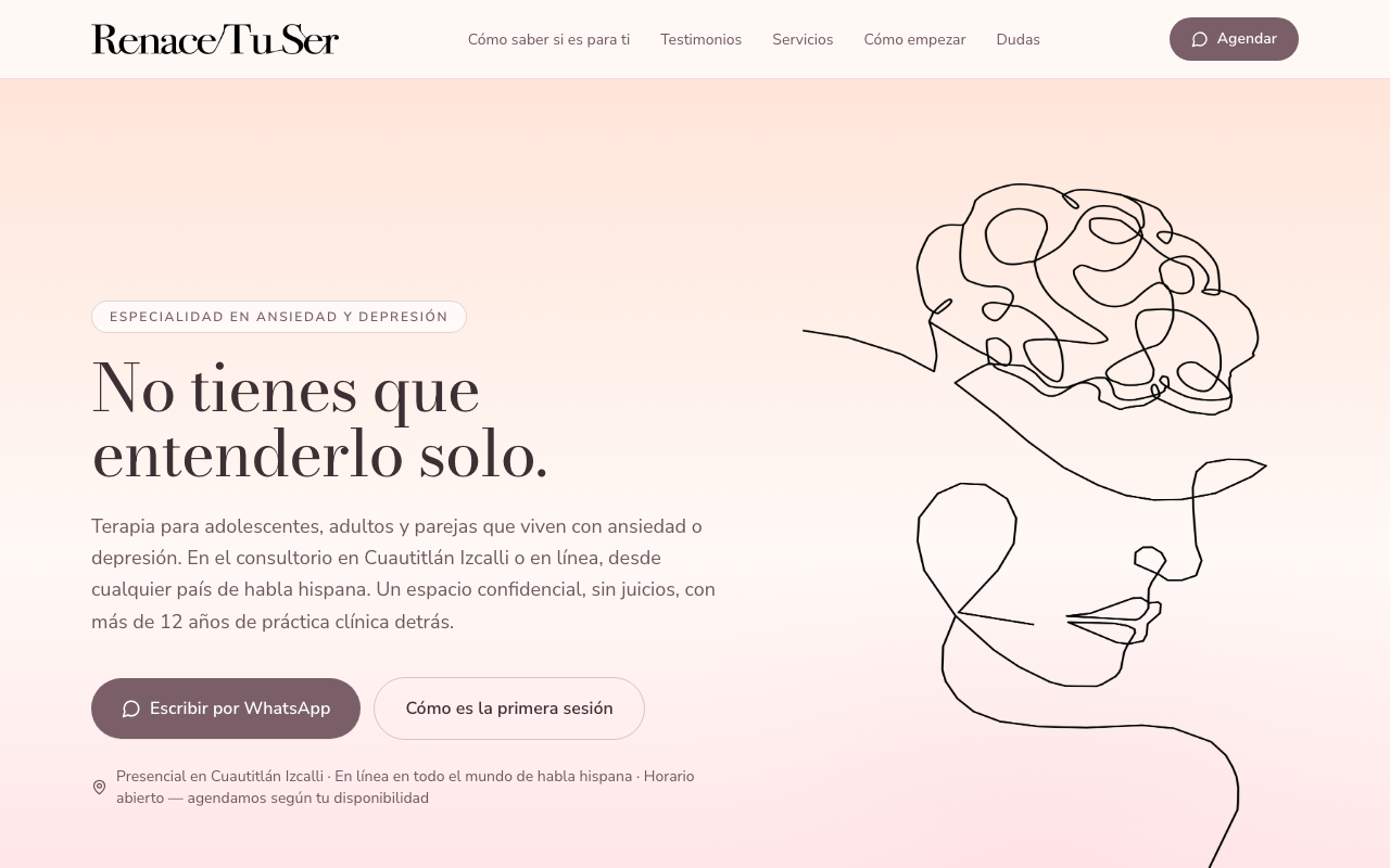 Renace tu Ser website
